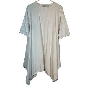 Free People Cream Asymmetrical Swim One Piece